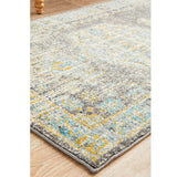 Celine Grey Medallion Distressed Hallway Runner