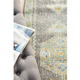 Celine Grey Medallion Distressed Hallway Runner