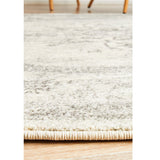 Celine Silver Faded Medallion Distressed Round Rug