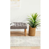 Celine Silver Faded Medallion Distressed Hallway Runner Rug