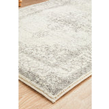 Celine Silver Faded Medallion Distressed Hallway Runner Rug