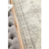 Celine Silver Faded Medallion Distressed Hallway Runner Rug