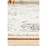Celine Grey Faded Distressed Diamond Hallway Runner Rug