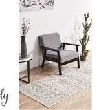 Cameron Silver Aztec Tribal Pattern Rug