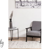 Cameron Silver Aztec Tribal Pattern Rug