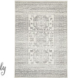 Cameron Silver Aztec Tribal Pattern Rug