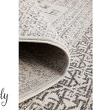 Cameron Silver Aztec Tribal Pattern Round Rug