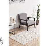 Cameron Silver Tribal Pattern Rug
