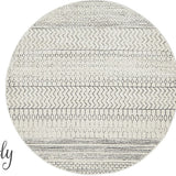 Cameron Silver Ethnic Tribal Pattern Rug