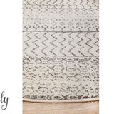 Cameron Silver Ethnic Tribal Pattern Rug