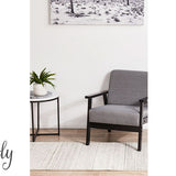 Cameron Silver Ethnic Tribal Pattern Rug