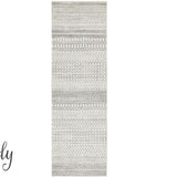 Cameron Silver Ethnic Tribal Pattern Rug