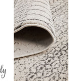 Cameron Silver Ethnic Tribal Pattern Rug