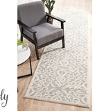 Cameron Silver Diamond Trellis Pattern Rug