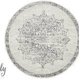 Cameron Silver Medallion Pattern Rug