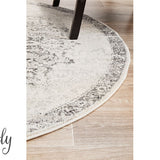 Cameron Silver Medallion Pattern Rug