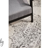 Cameron Silver Medallion Pattern Hallway Runner Rug