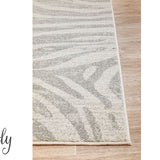 Cameron Silver Tiger Prints Round Rug