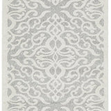 Cameron Silver Diamond Trellis Pattern Hallway Runner Rug