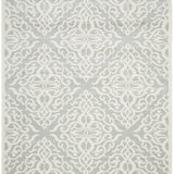 Cameron Silver Diamond Trellis Pattern Rug