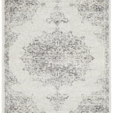 Cameron Silver Medallion Pattern Hallway Runner Rug