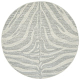 Cameron Silver Tiger Prints Round Rug