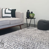 Caprice Grey Wood Grain Art Silk Rug