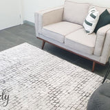 Caprice Grey Wood Grain Art Silk Rug