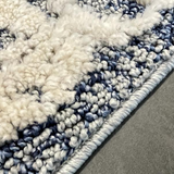Chloe Ivory Blue Medallion Textured Rug