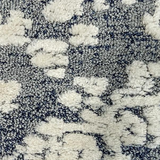 Chloe Ivory Blue Medallion Textured Rug