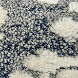 Chloe Ivory Blue Medallion Textured Rug