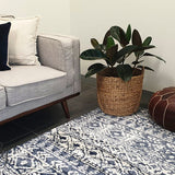 Chloe Blue Ivory Bohemian Diamond Rug