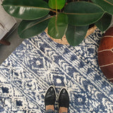 Chloe Blue Ivory Bohemian Diamond Rug