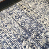 Chloe Blue Ivory Bohemian Diamond Rug