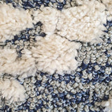 Chloe Ivory Blue Diamond Bohemian Textured Rug
