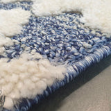 Chloe Ivory Blue Diamond Bohemian Textured Rug