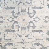 Chloe Ivory Grey Medallion Textured Rug
