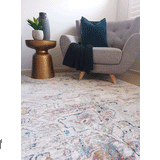 Celine Silver Multi Colour Medallion Rug