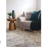 Celine Silver Multi Colour Medallion Rug