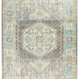 Celine Grey Medallion Distressed Rug