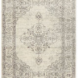 Celine Silver Faded Medallion Distressed Hallway Runner Rug