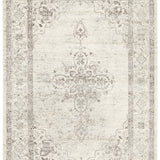 Celine Silver Faded Medallion Distressed Rug