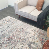 Celine Silver Multi Colour Medallion Rug