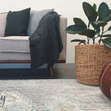 Celine Grey Medallion Distressed Rug