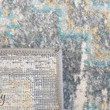 Celine Grey Medallion Distressed Rug