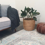 Celine Grey Medallion Distressed Rug