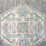 Celine Grey Medallion Distressed Rug