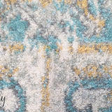 Celine Grey Medallion Distressed Rug