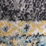 Celine Charcoal Yellow Medallion Distressed Rug