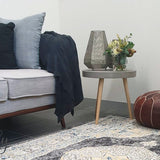 Celine Charcoal Yellow Medallion Distressed Rug